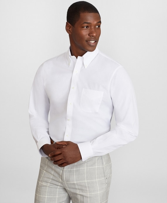 Regent Fitted Dress Shirt, Performance Non-Iron with COOLMAX&reg;, Button-Down Collar Twill - Brooks Brothers Outlet