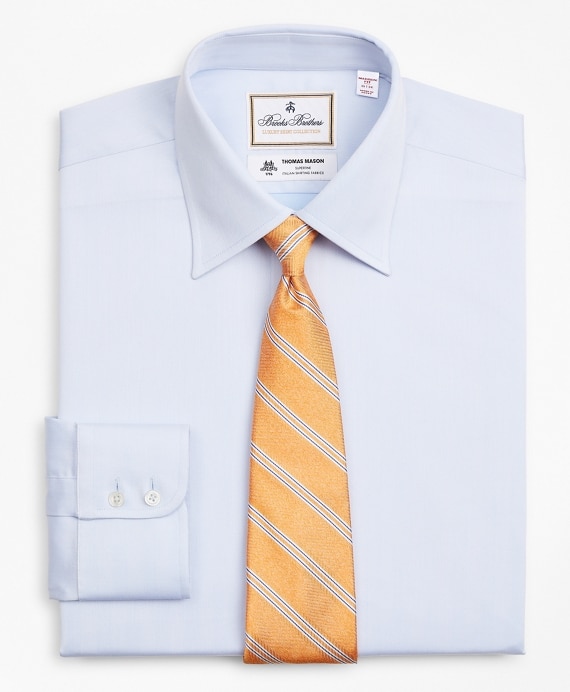 Luxury Collection Madison Classic-Fit Dress Shirt, Franklin Spread Collar Herringbone - Brooks Brothers Outlet