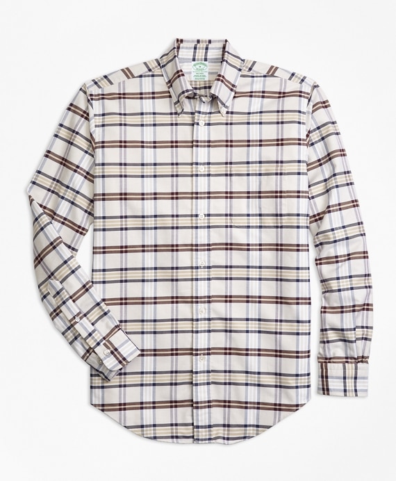 Milano Fit Oxford Tartan Sport Shirt - Brooks Brothers Outlet