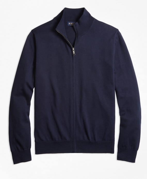Supima&reg; Cotton Full-Zip Cardigan - Brooks Brothers Outlet