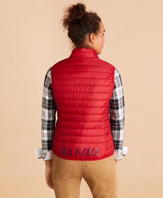 Logo-Graphic Puffer Vest - Brooks Brothers Outlet
