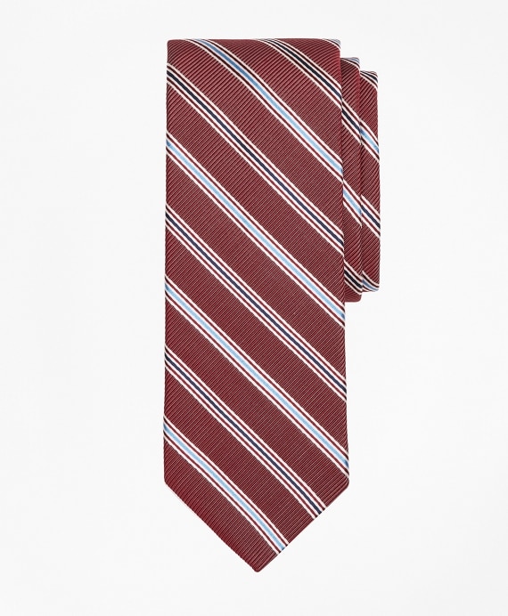 Double Track Stripe Tie - Brooks Brothers Outlet