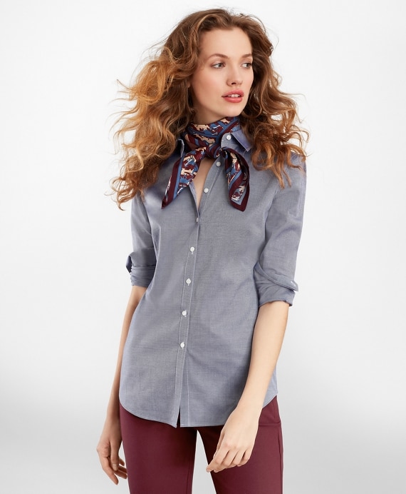 Supima&reg; Cotton Royal Oxford Fitted Shirt - Brooks Brothers Factory Outlet