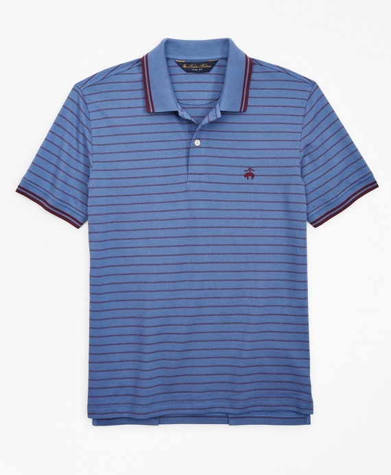 Slim Fit Jacquard Stripe Polo Shirt - Brooks Brothers Outlet
