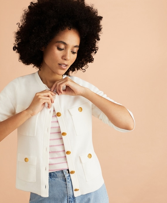 Cotton Sweater Jacket - Brooks Brothers Outlet