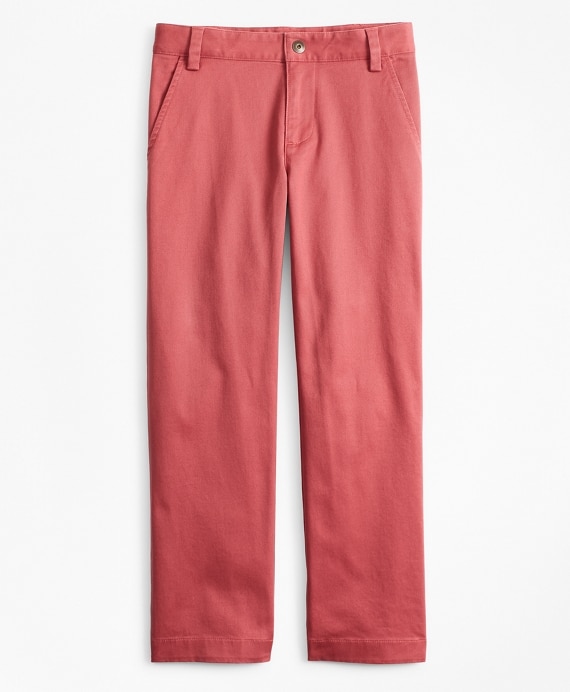 Boys Washed Cotton Stretch Chinos - Brooks Brothers Factory Outlet