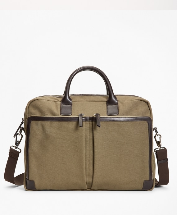 Canvas Briefcase - Brooks Brothers Outlet