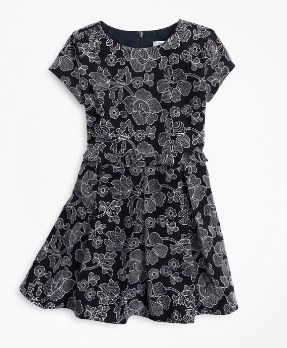 Girls Embroidered Ruffle Dress - Brooks Brothers Factory Outlet