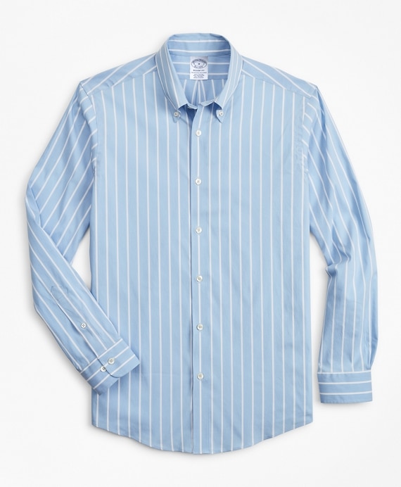 Regent Fitted Sport Shirt, Performance Series with COOLMAX&reg;, Ground Stripe - Brooks Brothers Outlet
