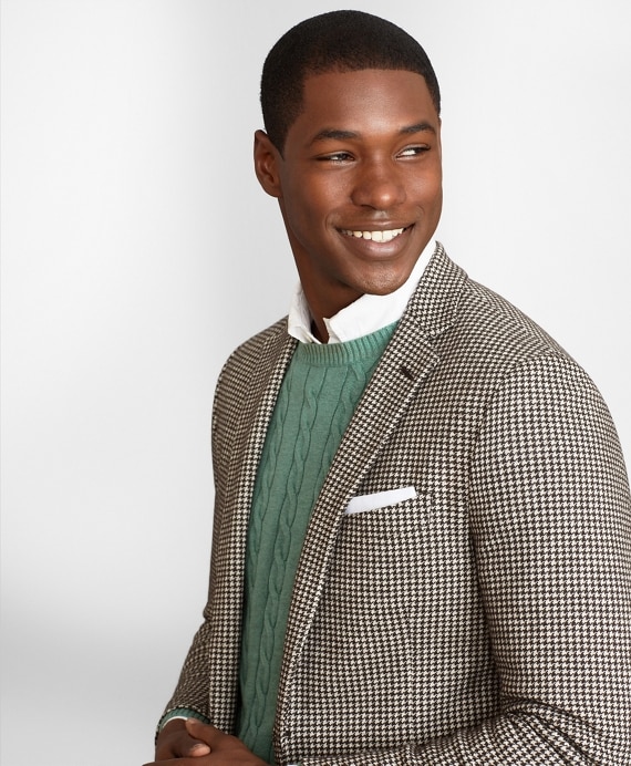 Regent Fit Houndstooth Sport Coat - Brooks Brothers Factory Outlet