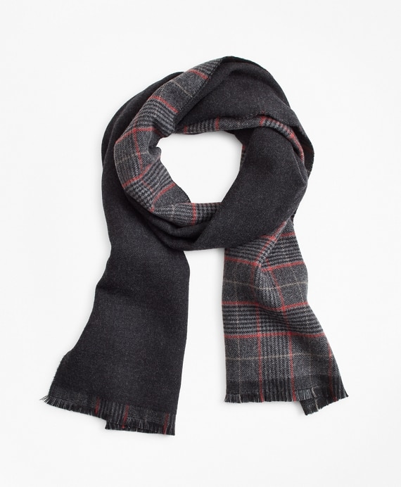 Double-Faced Glen Plaid Scarf - Brooks Brothers Outlet
