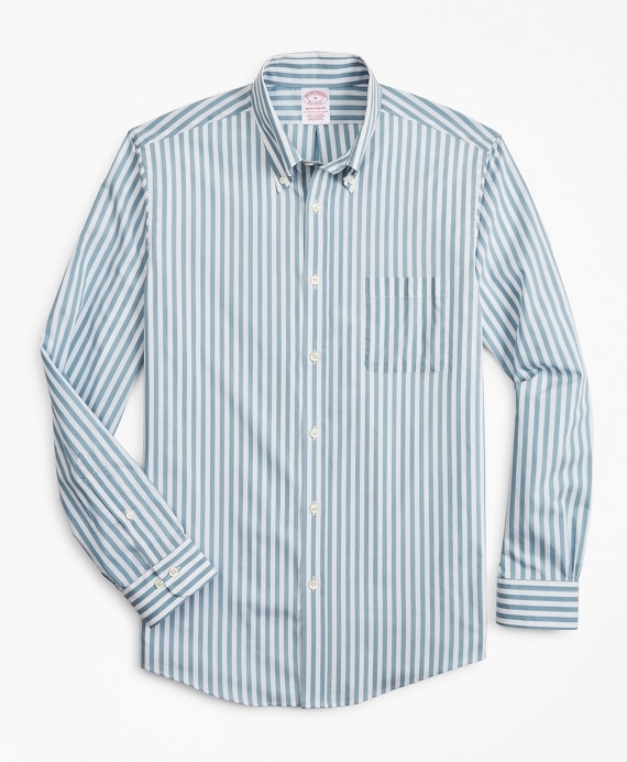 Madison Classic-Fit Sport Shirt, Performance Series with COOLMAX&reg;, Stripe - Brooks Brothers Outlet