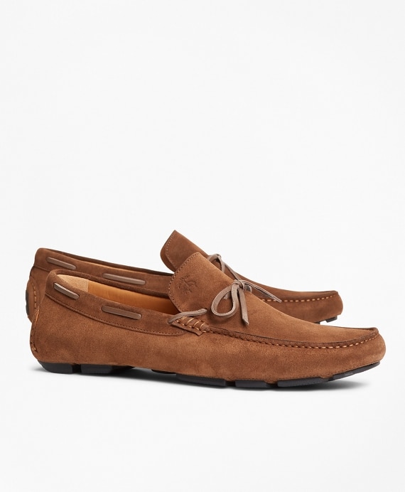 Suede Driving Moccasins - Brooks Brothers Outlet
