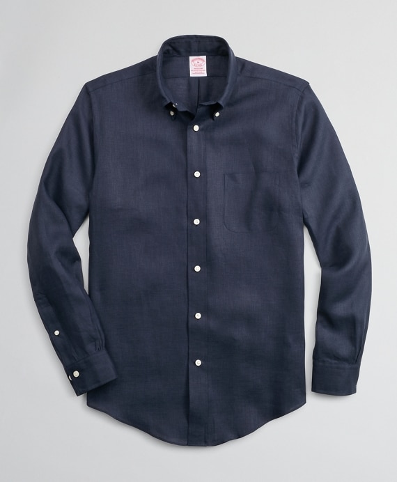 Madison Classic-Fit Sport Shirt, Irish Linen - Brooks Brothers Outlet