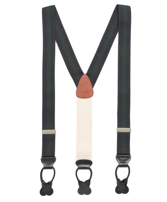 Extra-Long Striped Suspenders - Brooks Brothers Factory Outlet