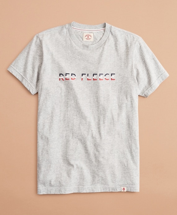 Jersey Cotton Red Fleece Graphic T-Shirt - Brooks Brothers Outlet