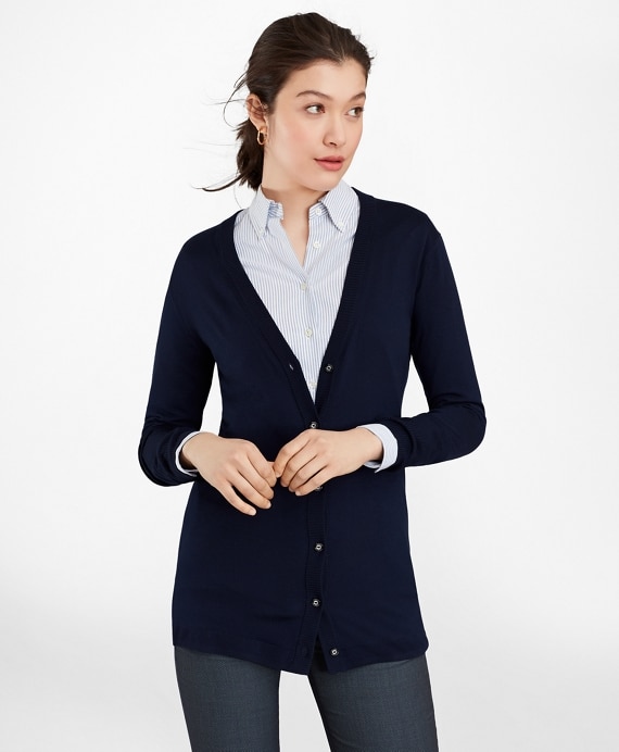 Merino Wool Long Cardigan - Brooks Brothers Outlet