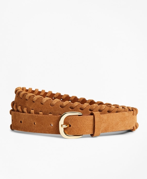 Suede Whip-Stitched Waist Belt - Brooks Brothers Outlet