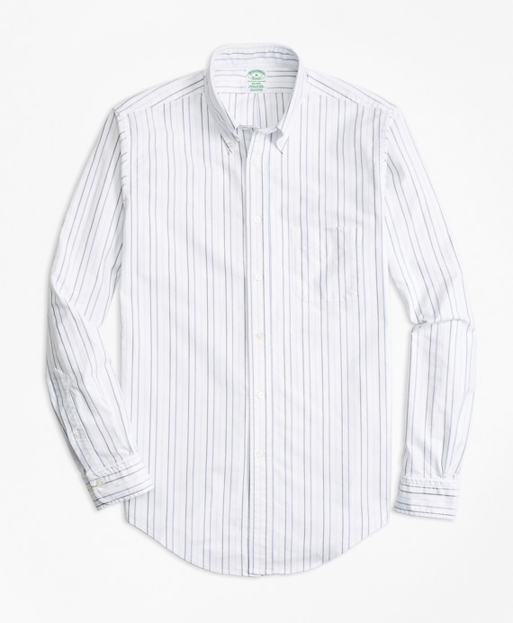 Milano Fit Oxford Multi-Stripe Sport Shirt - Brooks Brothers Outlet