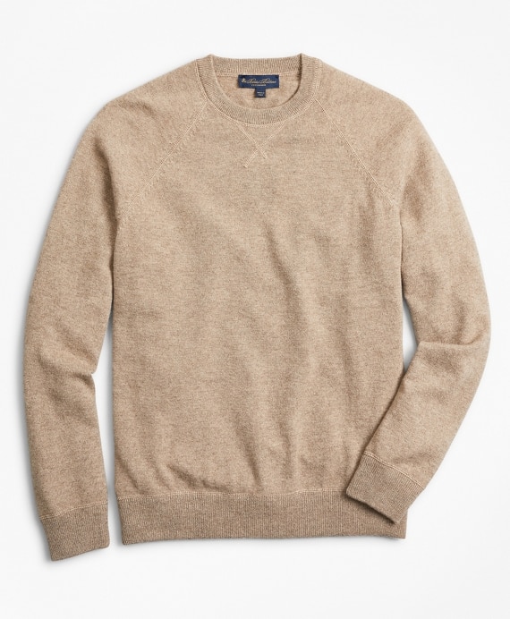 Two-Ply Cashmere Raglan Crewneck Sweater - Brooks Brothers Outlet