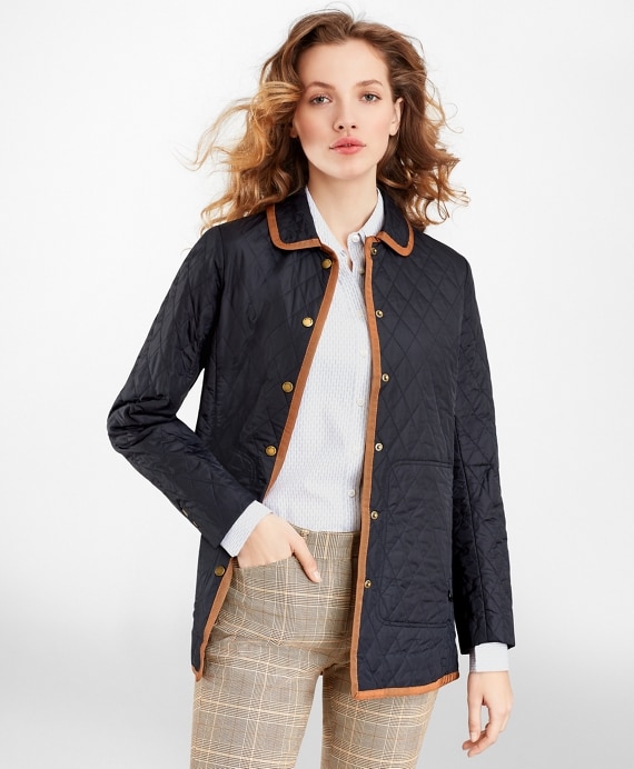 Water-Repellent Quilted Car Coat - Brooks Brothers Outlet