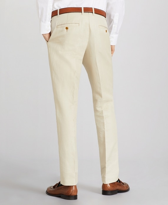 Soho Fit Linen and Cotton Chino Pants - Brooks Brothers Outlet