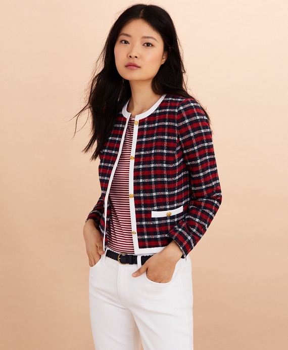 Checked Boucle Jacket - Brooks Brothers Outlet