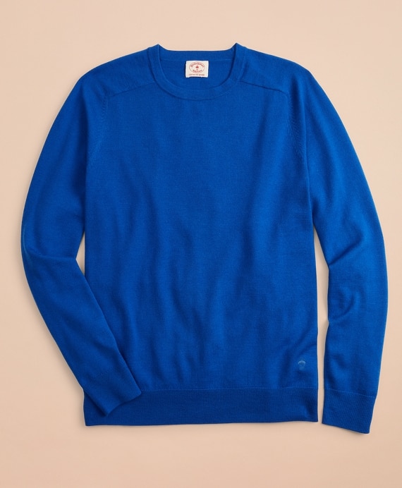 Merino Wool Crewneck Sweater - Brooks Brothers Factory Outlet