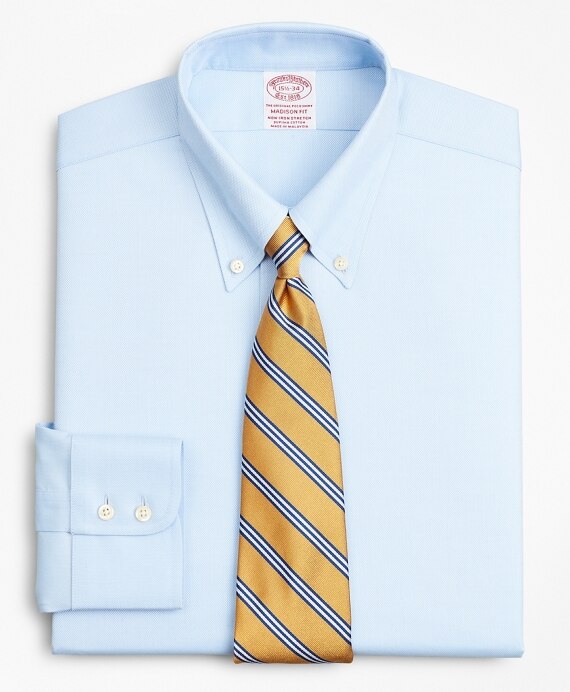 Stretch Madison Classic-Fit Dress Shirt, Non-Iron Royal Oxford Button-Down Collar - Brooks Brothers Outlet
