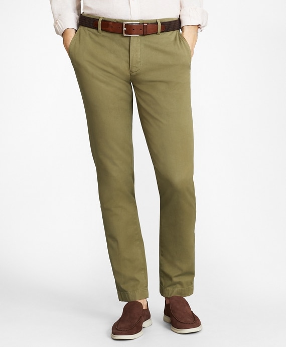 Soho Fit Garment-Dyed Stretch Chino Pants - Brooks Brothers Outlet