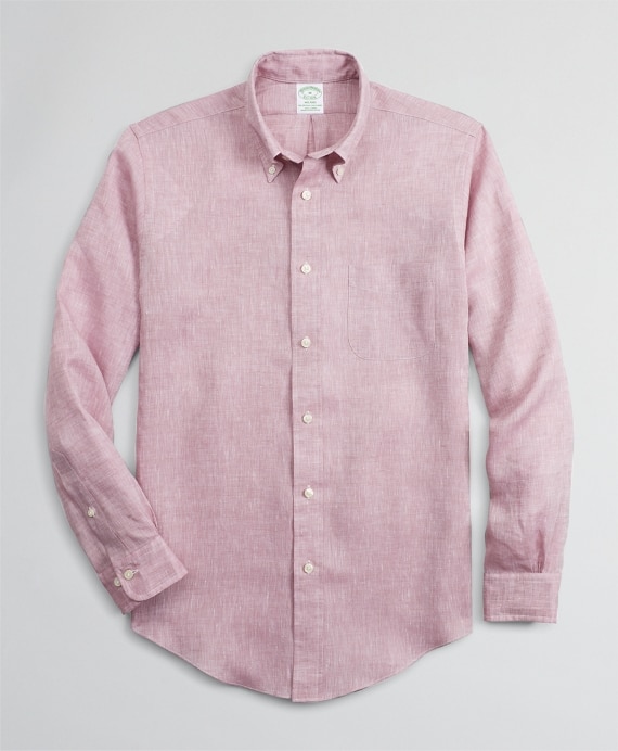 Milano Slim-Fit Sport Shirt, Irish Linen - Brooks Brothers Outlet