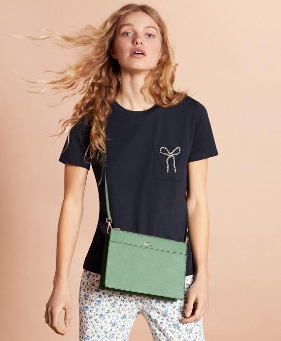 Saffiano Leather Cross-Body Bag - Brooks Brothers Outlet