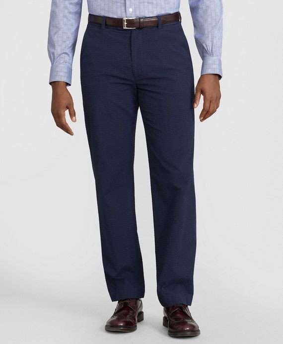 Clark Fit Seersucker Pants - Brooks Brothers Outlet
