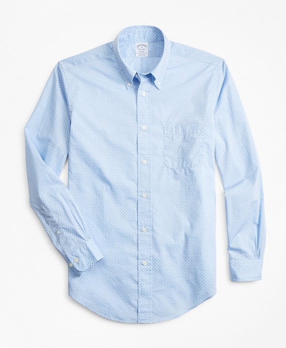 Regent Fit Micro-Floral Print Sport Shirt - Brooks Brothers Outlet