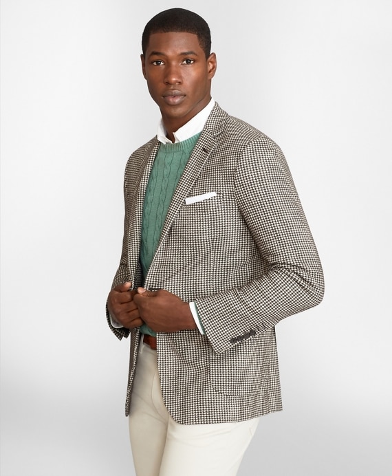 Regent Fit Houndstooth Sport Coat - Brooks Brothers Outlet