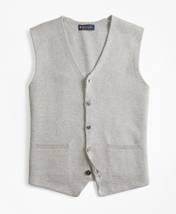 Supima&reg; Cotton Sweater Waistcoat - Brooks Brothers Outlet
