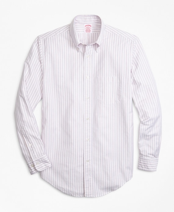 Madison Fit Oxford Outline Stripe Sport Shirt - Brooks Brothers Outlet