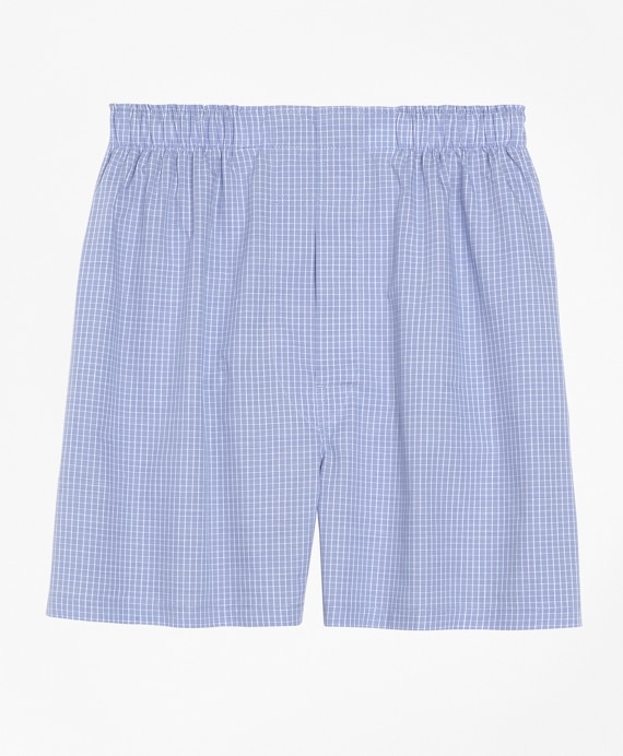 Slim Fit Mini Check Boxers - Brooks Brothers Outlet
