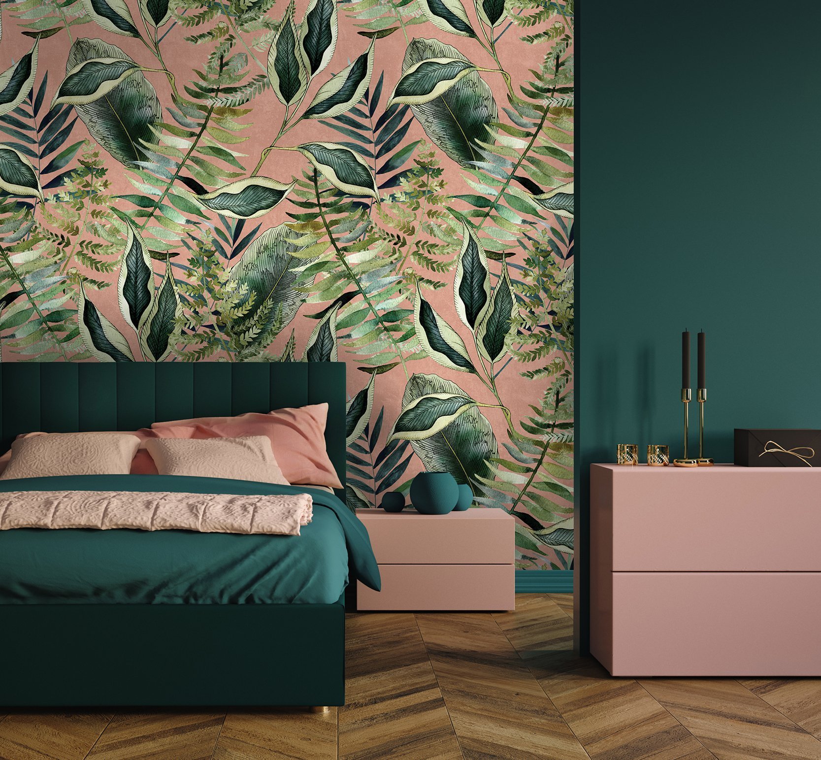 Blush Tropics Wallpaper