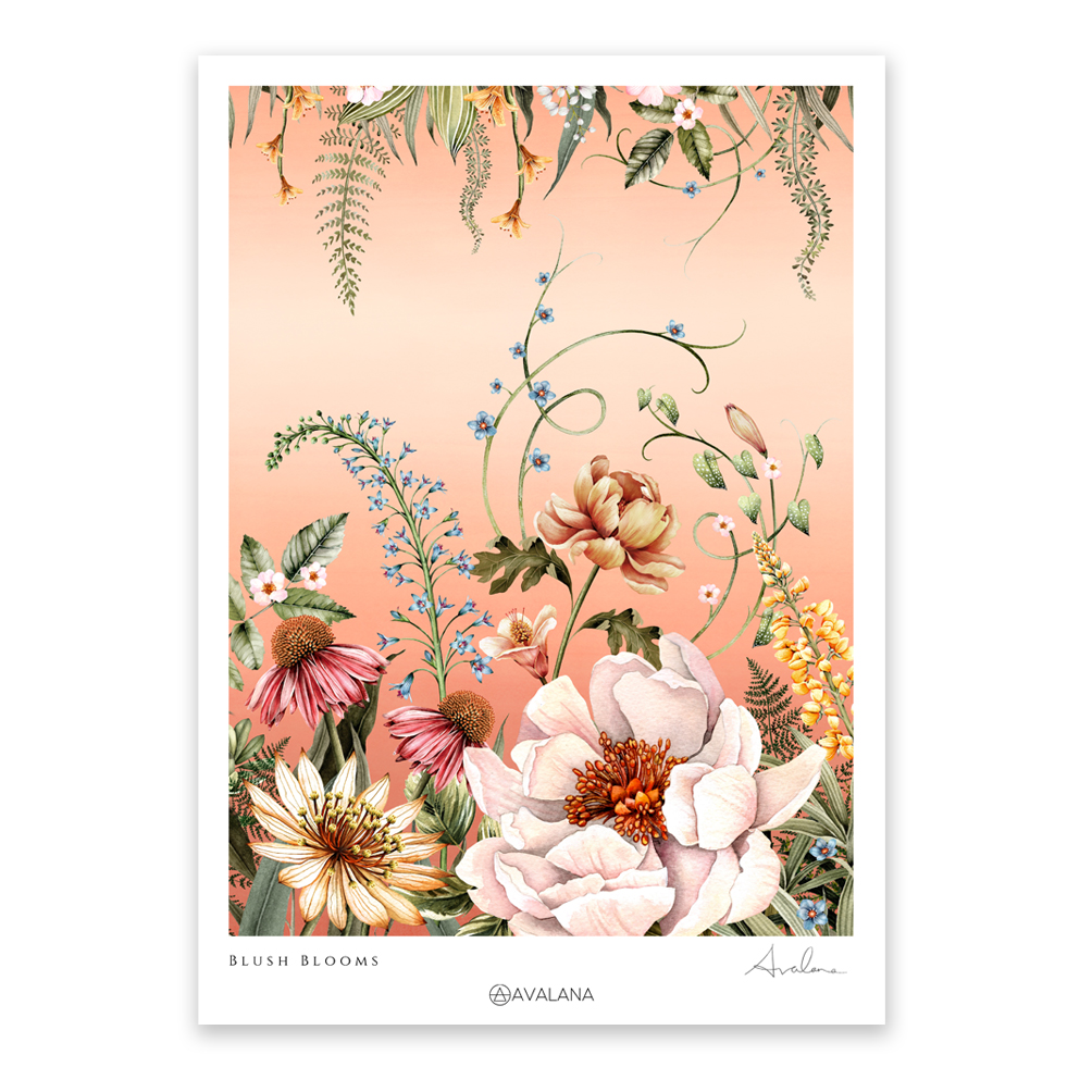 Blush Blooms Art Print