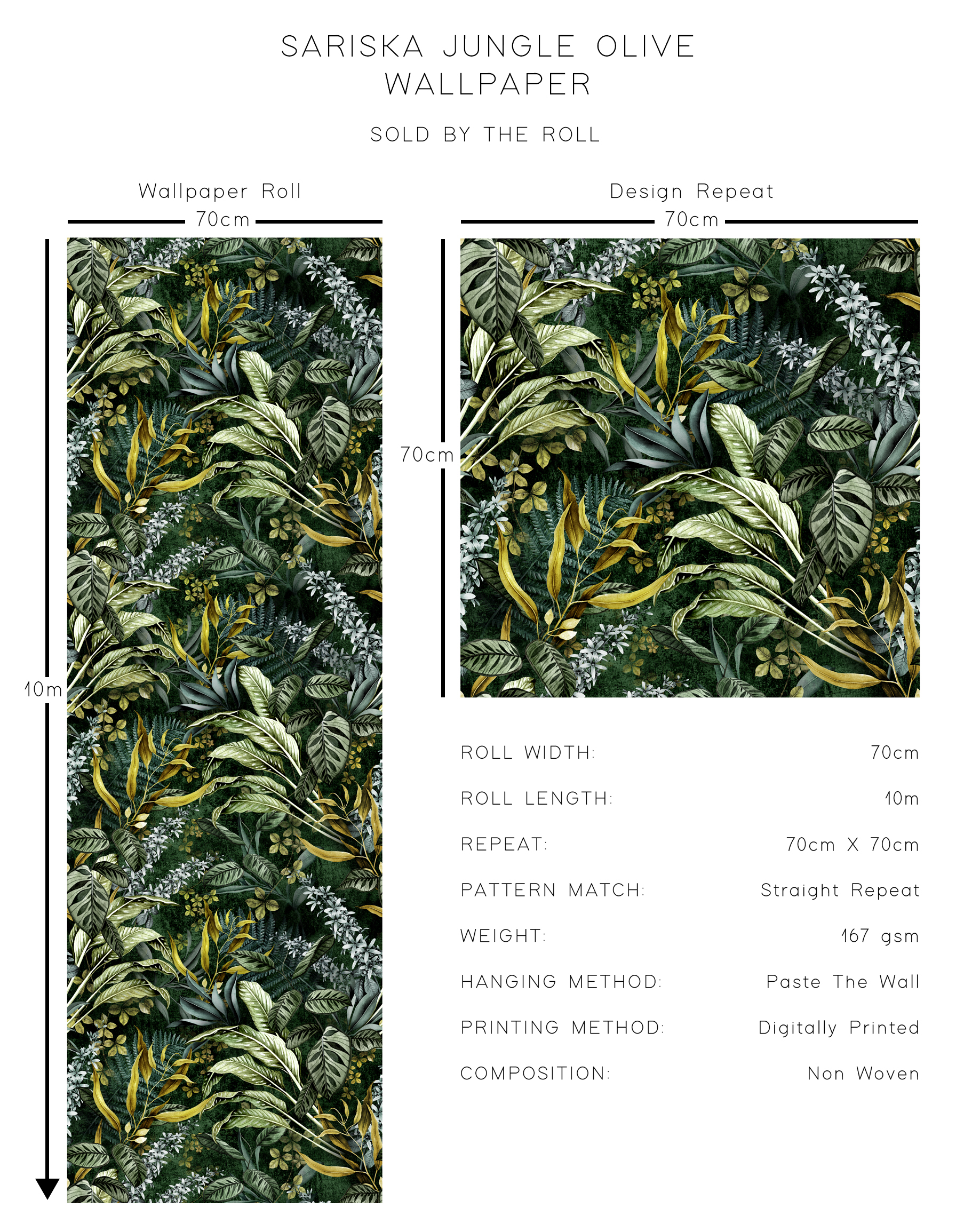 Sariska Jungle Olive Wallpaper