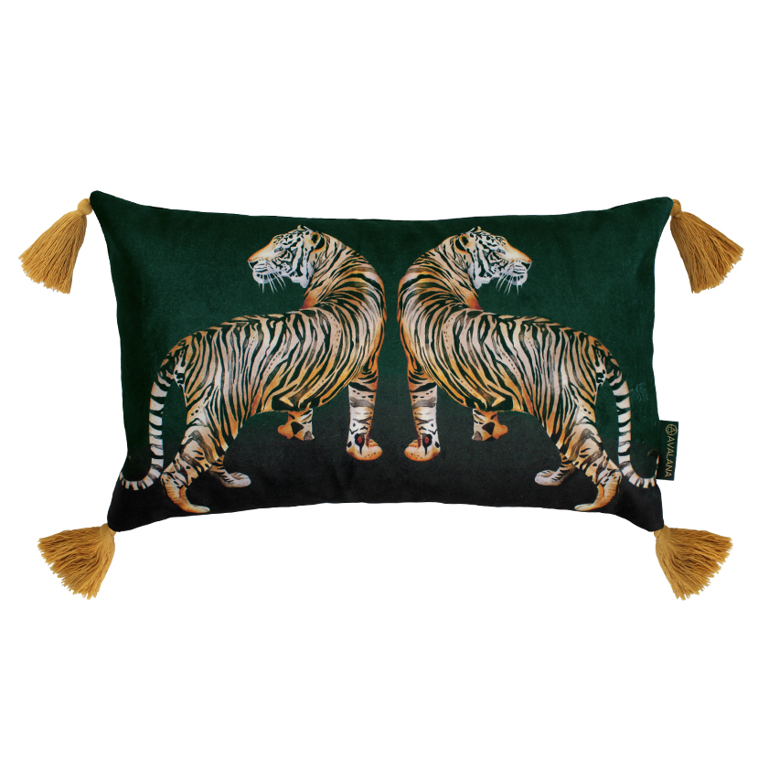 Tiger Tiger Tassel Velvet Cushion Cover