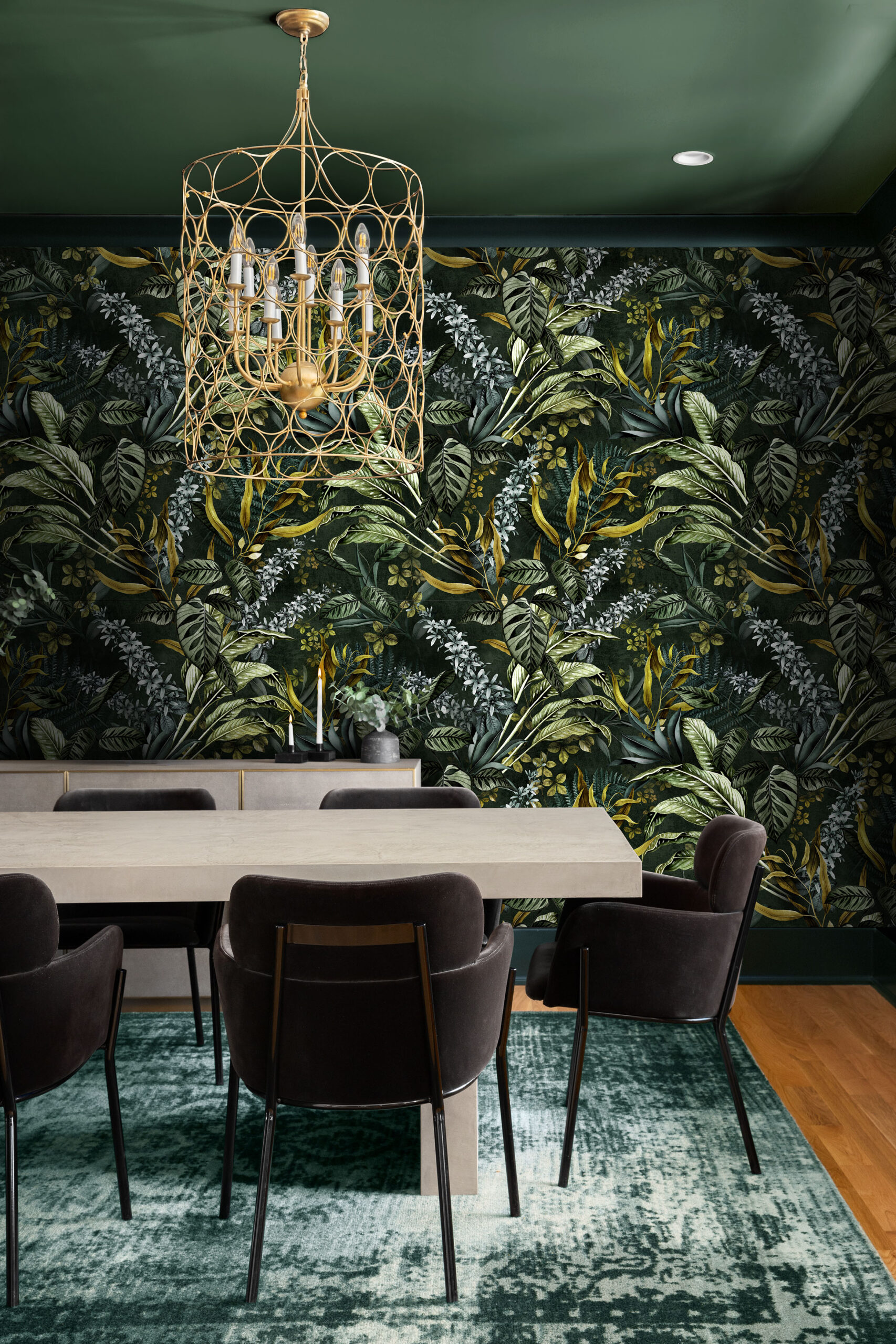 Sariska Jungle Olive Wallpaper