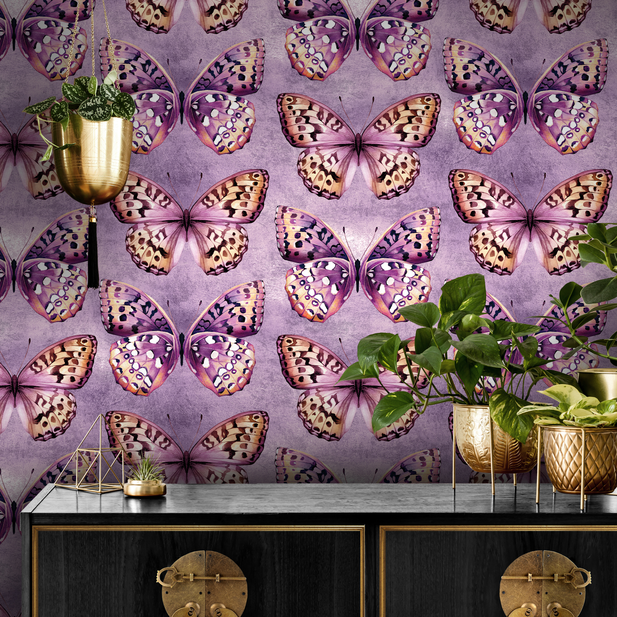 Lilac Papilio Wallpaper
