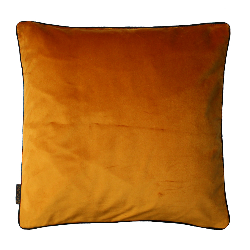 Wild Grasses Gold Piped Velvet Cushion Cover
