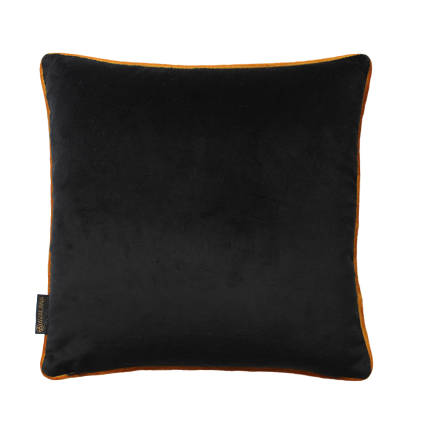 Dark Tropics Piped Velvet Cushion Cover