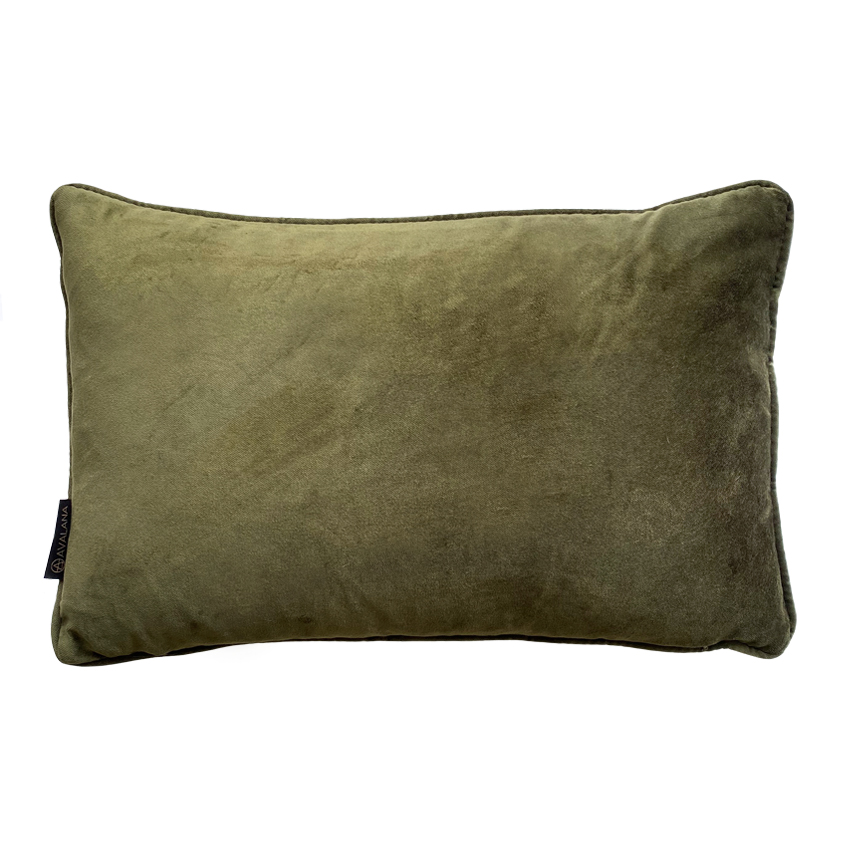 Rainforest Piped Velvet Cushion Cover