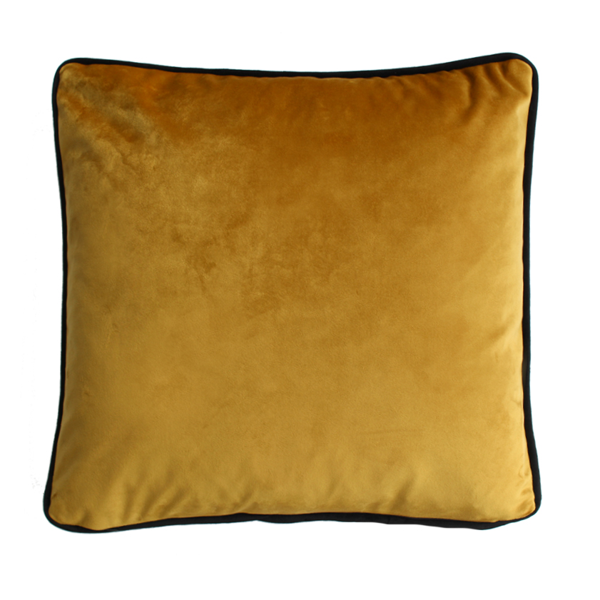 Indigo Leo Piped Velvet Cushion Cover