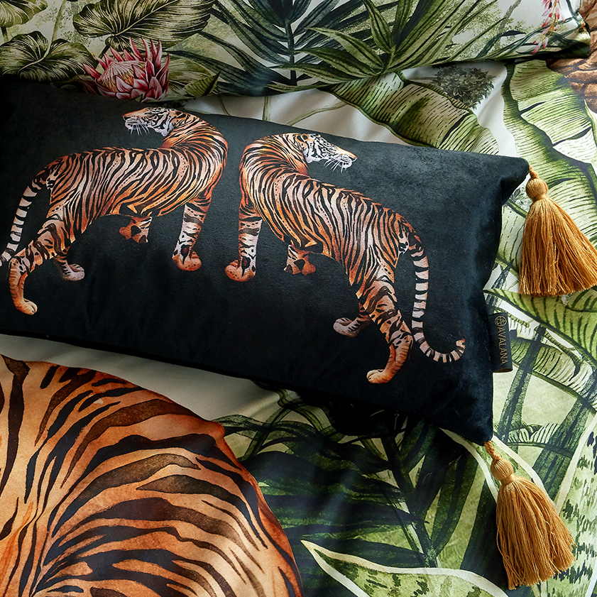 Tiger Tiger Tassel Velvet Cushion Cover