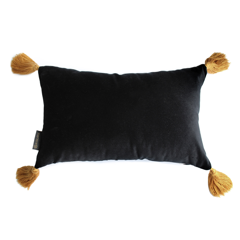 Zebra Tassel Velvet Cushion Cover